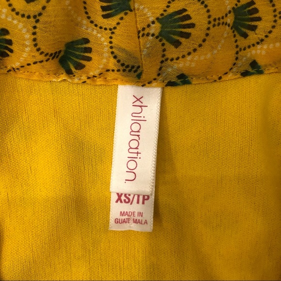 Xhilaration Sleeveless Tie Neck Dress in Mustard Yellow - Size XS - Picture 6 of 8